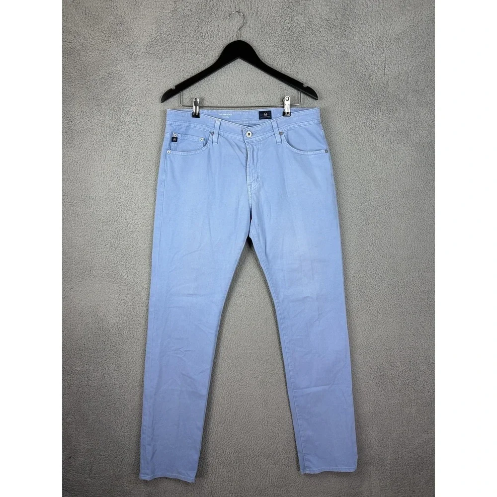 AG Adriano Goldschmied Graduate Jeans Mens 33x34 Blue Light Slim Stretch Denim